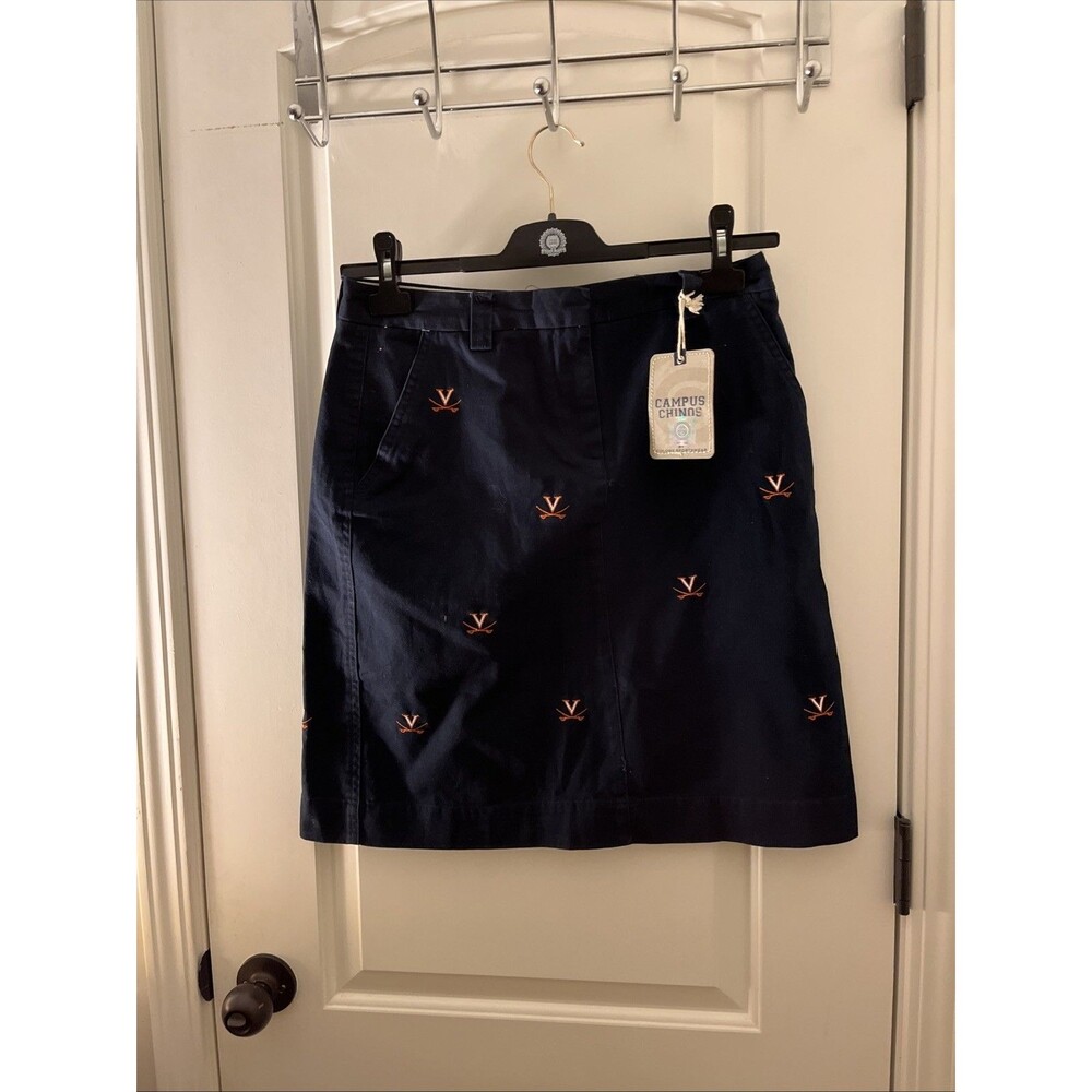 Campus Chinos University of Virginia Cavaliers Women's Skirt Pockets Size 8 Blue